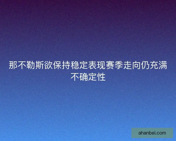 那不勒斯欲保持稳定表现赛季走向仍充满不确定性